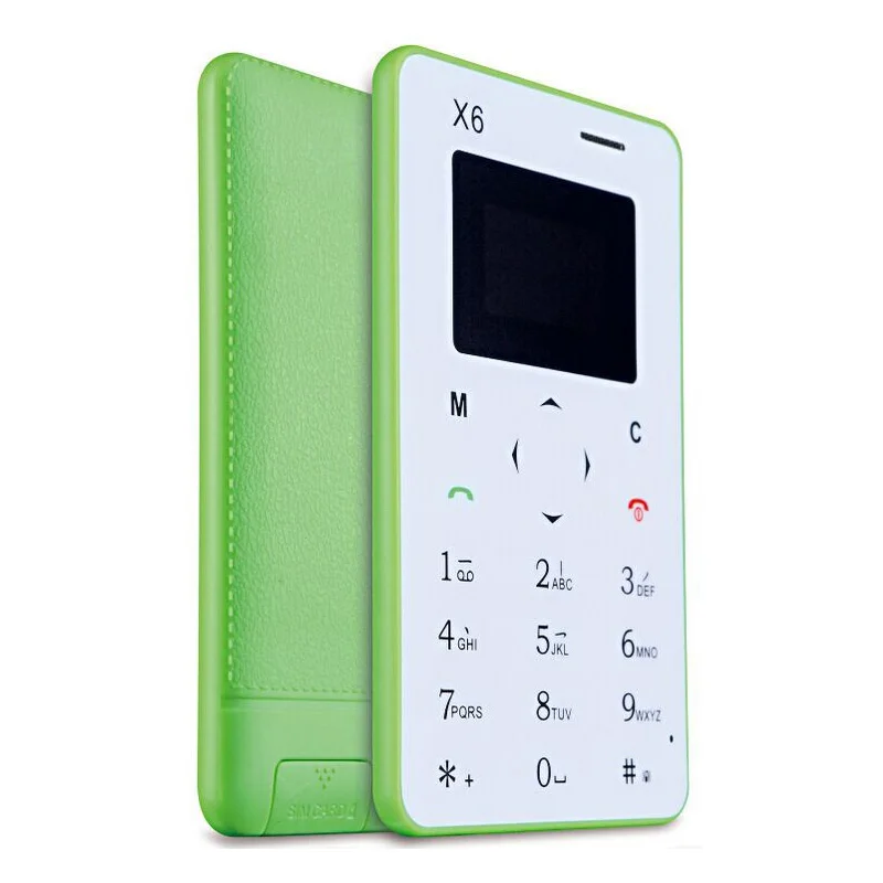 New arrival Ultra Thin AIEK AEKU X6 Mini Cell Card Phone Student Unlocked Mini Mobile Phone
