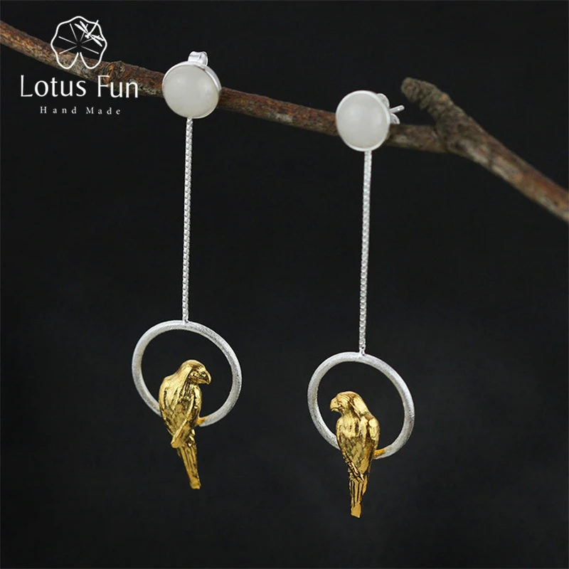Lotus Fun реальные 925 Серебро Природный Творческий ювелирных украшений ручной работы