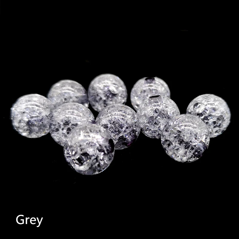 10pcs 12mm Round Crackle Beads Loose Spacer Acrylic Beads For Jewelry Making Necklaces Bracelets DIY 