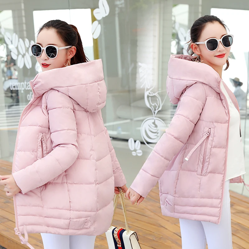 Irregular Winter Jacket Women Plus Size Womens Parkas Thicken Outerwear Solid Hooded Coats Female Slim Cotton padded Basic Tops