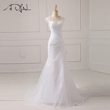 Adln свадебное платье аппликация Бисер лиф из органзы Белый/слоновой кости Vestido De Noiva свадьба принцессы невесты Платья для женщин