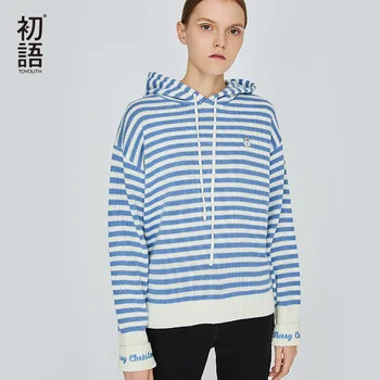 

Toyouth Stripe Womens Winter Sweaters Warm Winter Top Long Sleeve Sweater Pullover Korean Casual Loose Sweater Mujer 2019