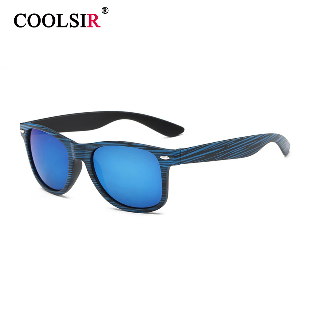 Fashionable Wood Sunglasses Men Reflective Sports Sun Glasses Outdoors