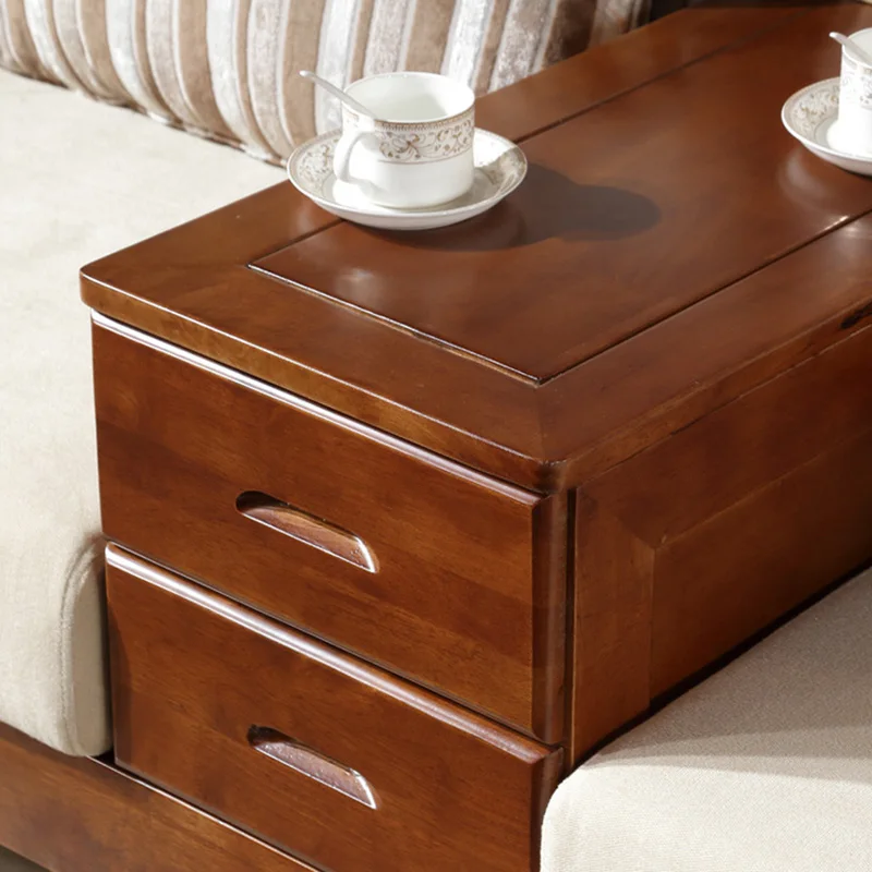 Furniture living room Solid wood Corner Storage sofa