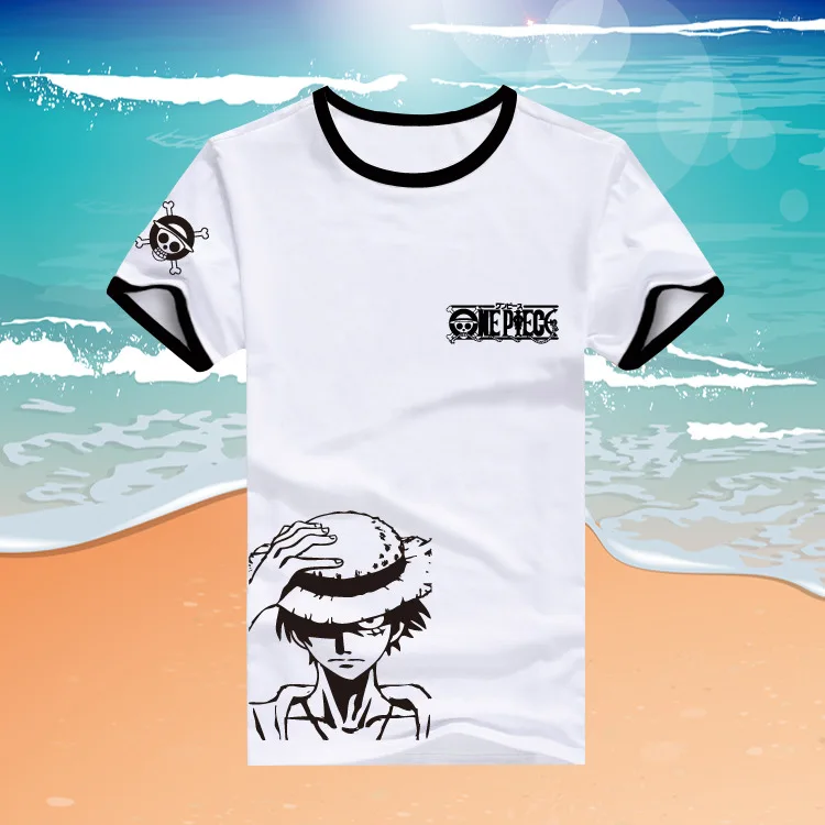 Cosplay&Ware [10]One Piece T Shirt 2 Japanese Anime Clothing Back Color Cotton T-shirt Cosplay Costumes -Cosplay&Ware anime Shop