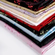 90 см* 100 см парча ткань костюм кимоно cheongsam шелковая парча ткань сливы серии качество украшения одежды diy ткань