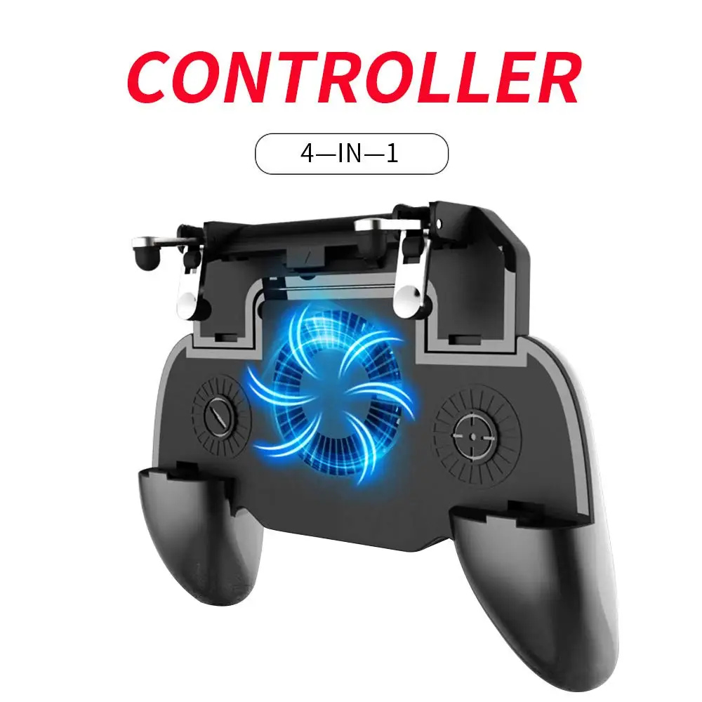 Controller gamepad joystick R1 L1 Shooter joypad game pad Cooler Fan with 2000/4000mAh Power Bank l1r1 for phone android iphone