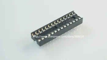 

100 pcs / Lot 0.100" 2.54mm IC socket Narrow 28 Position 2x14 28 Pin Row spacing 7.62mm DIP Through hole solder PCB