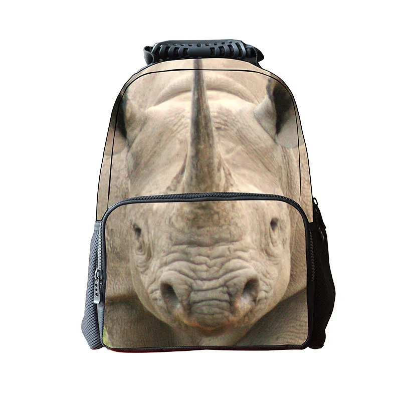 

Best selling environmentally friendly felt 3D rhinoceros backpack Personality chic backpack