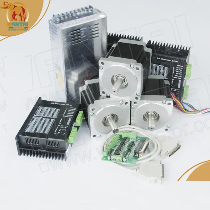 Горячий ЧПУ! Wantai 3 Axis Nema23 шаговый двигатель 57BYGH633 270oz-in 78 мм + Драйвер DQ542MA 4.2A 50V 125