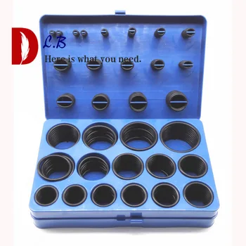 

382 pcs 30 Sizes 5B JIS B2401 Rubber O-ring Kit Oring Blue Box NBR70 oring seal rubber parts standard industrial ring Assortment