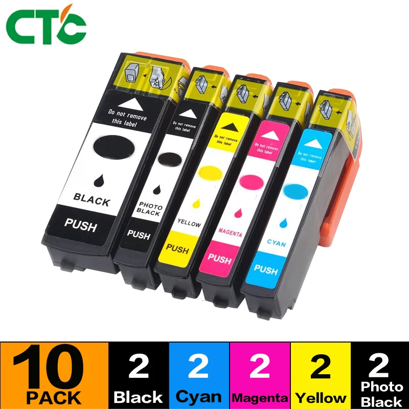 10X T2621 T2631 Ink Cartridge Compatible for Epson XP 510 XP 520 XP 600