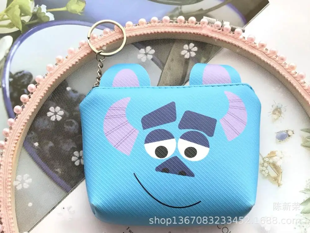 Disney мультфильм Микки Маус стерео ухо молния монета pu Кошелек для монет карты