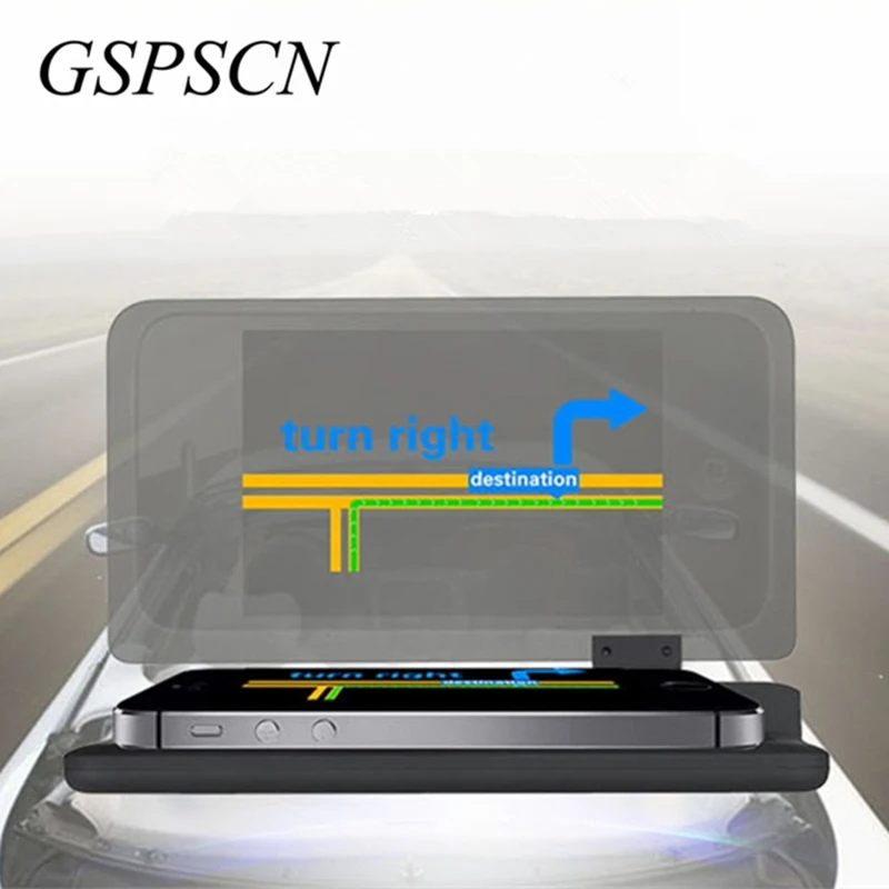 GSPSCN Universal H6 Car HUD Holder Head Up Display GPS Navigator Phone Smartphone Projector Reflection Board Panel Car-style GSPSCN Universal H6 Car HUD Holder Head Up Display GPS Navigator Phone Smartphone Projector Reflection Board Panel Car-style