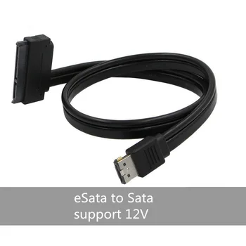 

Eunaimee Dual Power eSATA USB 12V 5V Combo to 22Pin SATA USB Hard Disk Cable 50cm 19.7inch 1.64ft esata to sata