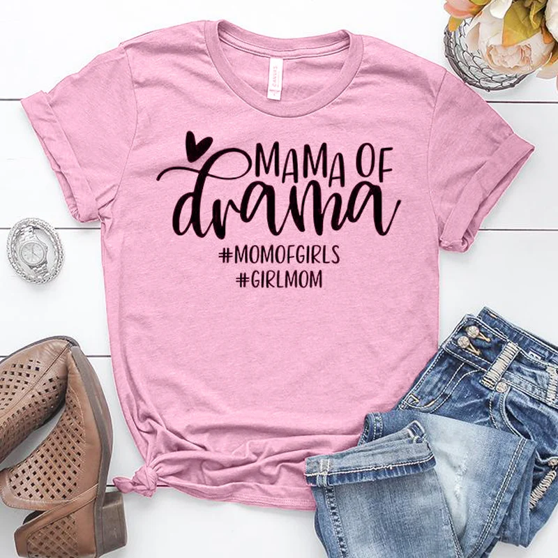Mama of Drama женская футболка рубашка для мамы на день рождения подарок матери летняя
