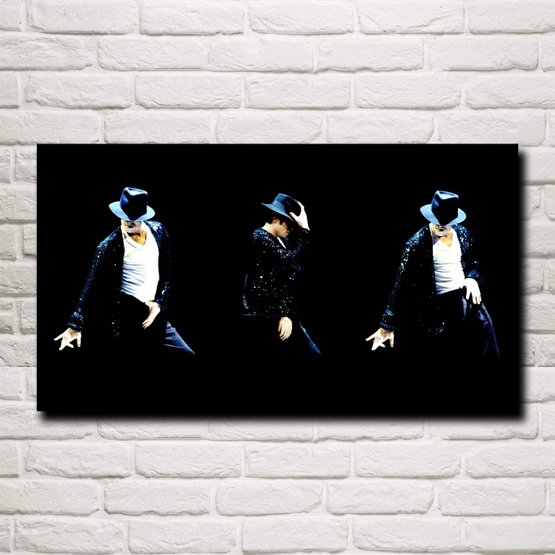 

FOOCAME Famous Rock Singer Michael Jackson Art Silk Classic Posters and Prints Modern Home Decoration Pictures Wall Painting