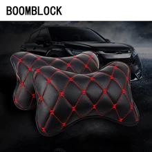 BOOMBLOCK 2x Кожаная подушка для шеи для BMW E46 E39 E90 E60 E36 X5 Opel Astra H J Mazda 3 6 Chevrolet Cruze аксессуары для стайлинга автомобилей