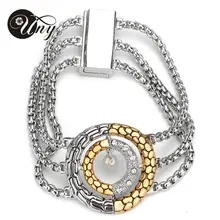 Brand Charm Bracelet For Women Jewelry Crystal Inlay personality Gold Plated Bracelets alloy Bracelets jewelry free shipping