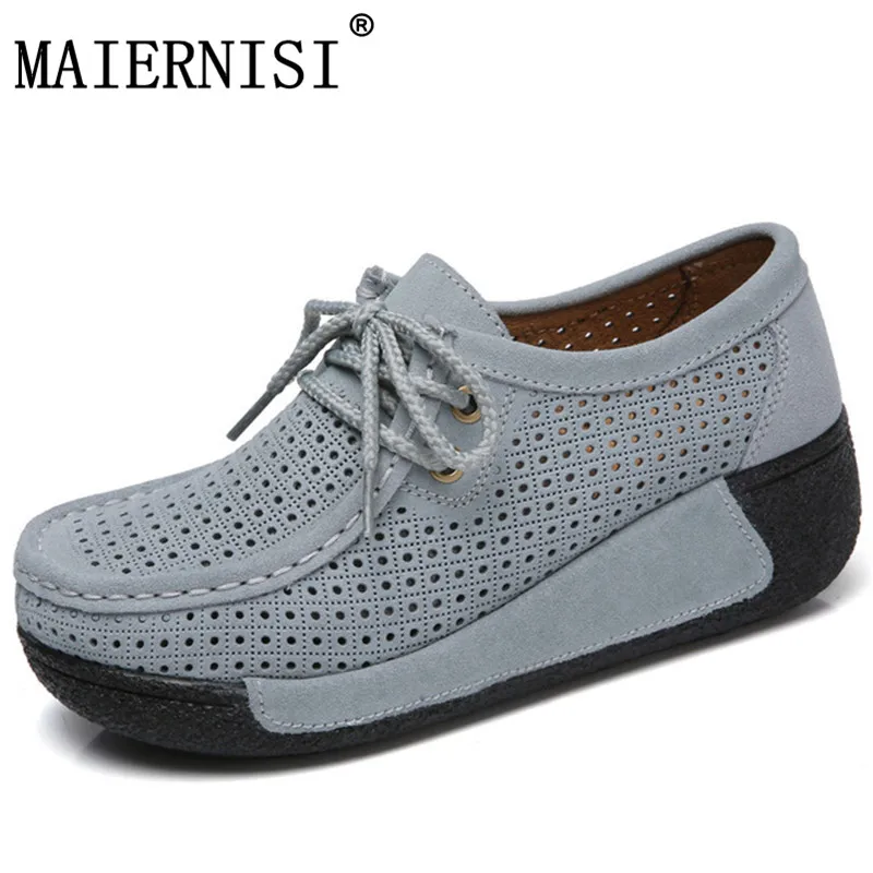 

Women Flats Platform Shoes Suede Leather Lace up women Moccasins Creepers slipony Female Casual Summer Shoes Ladies Winter