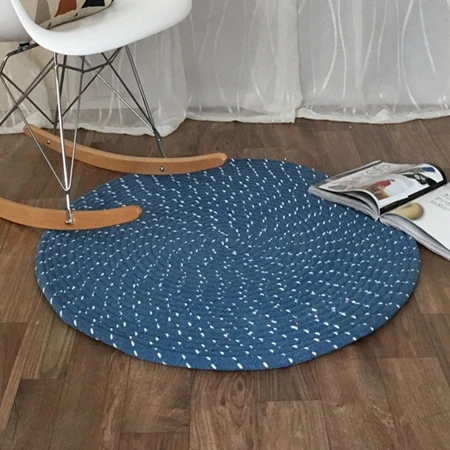 Однотонный скандинавский домашний декоративный коврик-подстилка для дивана, стола, сиденья, коврик для кресла, круглый коврик для гостиной, спальни - Цвет: Carpet7
