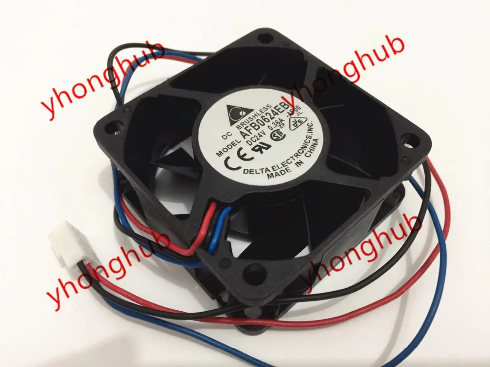 Delta Electronics AFB0624EH AF00 Сервер охлаждающий вентилятор DC 24V 0.36A 60x60x25 мм 3 провода|fan dc|square