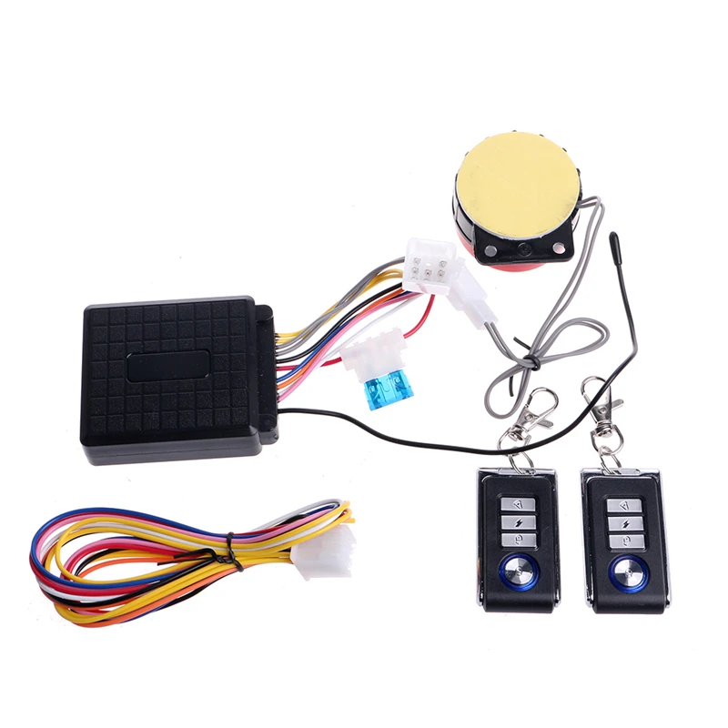 

QILEJVS Motorcycle Scooter Remote Control Anti-theft Engine Start Alarm Security System