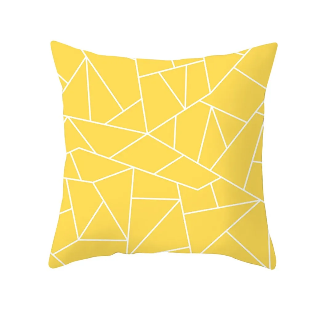 Полиэстеровые желтые наволочки для диванной подушки Автомобильная подушка под поясницу покрытие cojines диван осенние украшения для дома декоративные подушки Чехлы