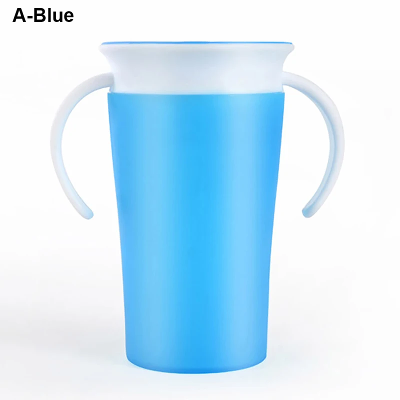 1 X Spill Free Drinking Cup New Hot Sale 1 Pcs Trainer Cup Toddler Training Drinking Anti Spill Kids Chew Proof 360 Degree - Цвет: A-L