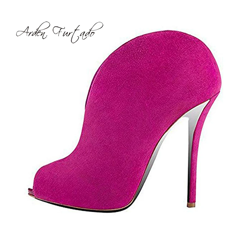 Brun Sexy red Chaussures Glissent Taille Automne Parti Sur Noir Printemps Furtado Toe Stylets Arden Grande Black Peep Chaussons Rayé Cheville striped Rouge Dames bgf6yY7
