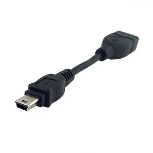 

CY USB 2.0 Mini 5 Pin B Type Male to USB Female OTG on The Go Host Cable Black