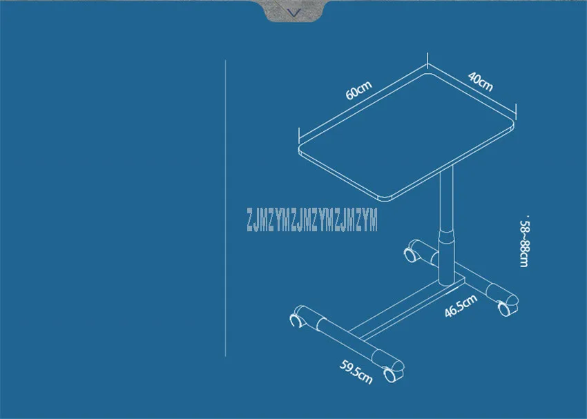 AA-9T современный Рабочий стол вращающийся регулируемый по высоте диван-кровать столик для ноутбука компьютерный ноутбук подвижный с 4 колесами