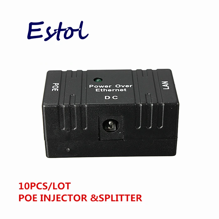 

10PCS/LOT RJ45 Connector POE Injector Power over Ethernet Adapter switch For IP Camera,IP Phone adapter converter CCTV AP