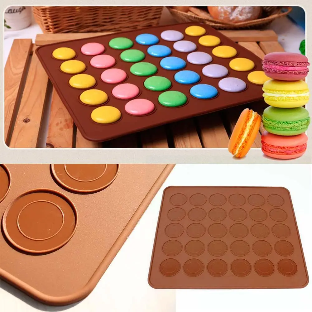 

Silicone Pastry Muffin Cake Macaron Oven Baking Mould Mold Sheet Mat Coffee PML