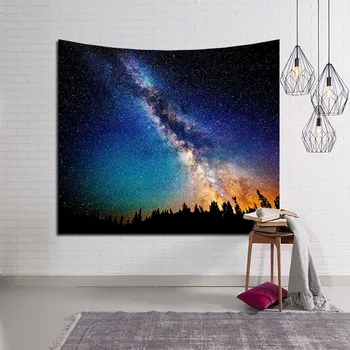 

Map Starry Sky Tapestry Psychedelic Wall Hanging Home Textile Wall Fabric Farmhouse Decor Bedspread Beach Towels