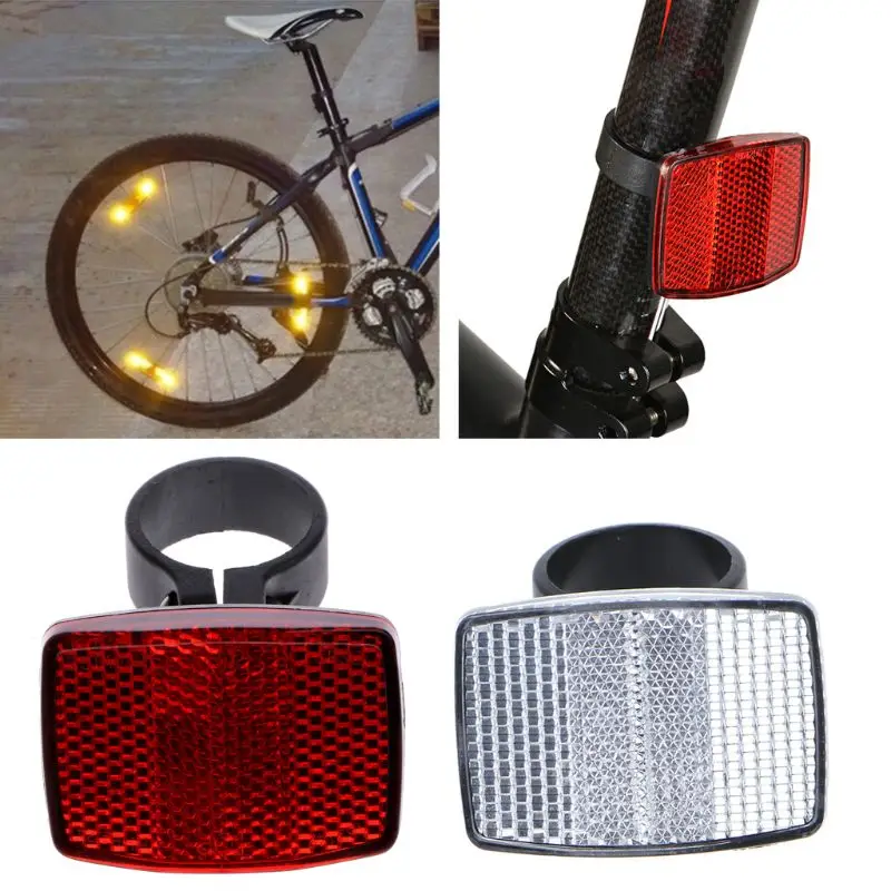 Sale Bicycle Bike Handlebar Reflector Reflective Front Rear Warning Light Safety Lens 0