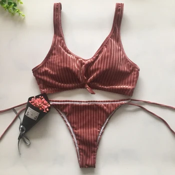 

Women Bandage Push-Up Padded Bra Top Bikini Set Swimsuit Bathing Suit Swimwear