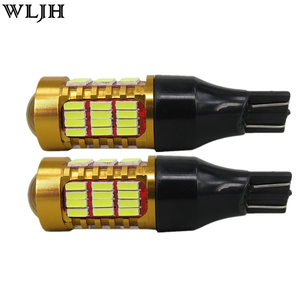 

WLJH 2x Canbus High Power 10W LED T15 912 W16W 921 Led Light 4014 Chip 58 SMD 12V Car Backup Reverse Lighting Bulb Lamp For VW