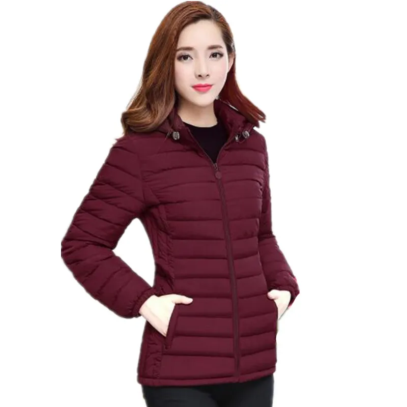Cotton padded jacket female 2018 new thin slim slimming cotton coats large size casual winter