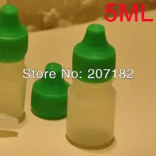 1000 шт./лот) 5 мл ПЭТ прозрачный корпус с зеленым Крышка для пластиковой бутылки, пластиковый флакон-капельница, медицинский флакон, бутылка жидкости для электронных сигарет