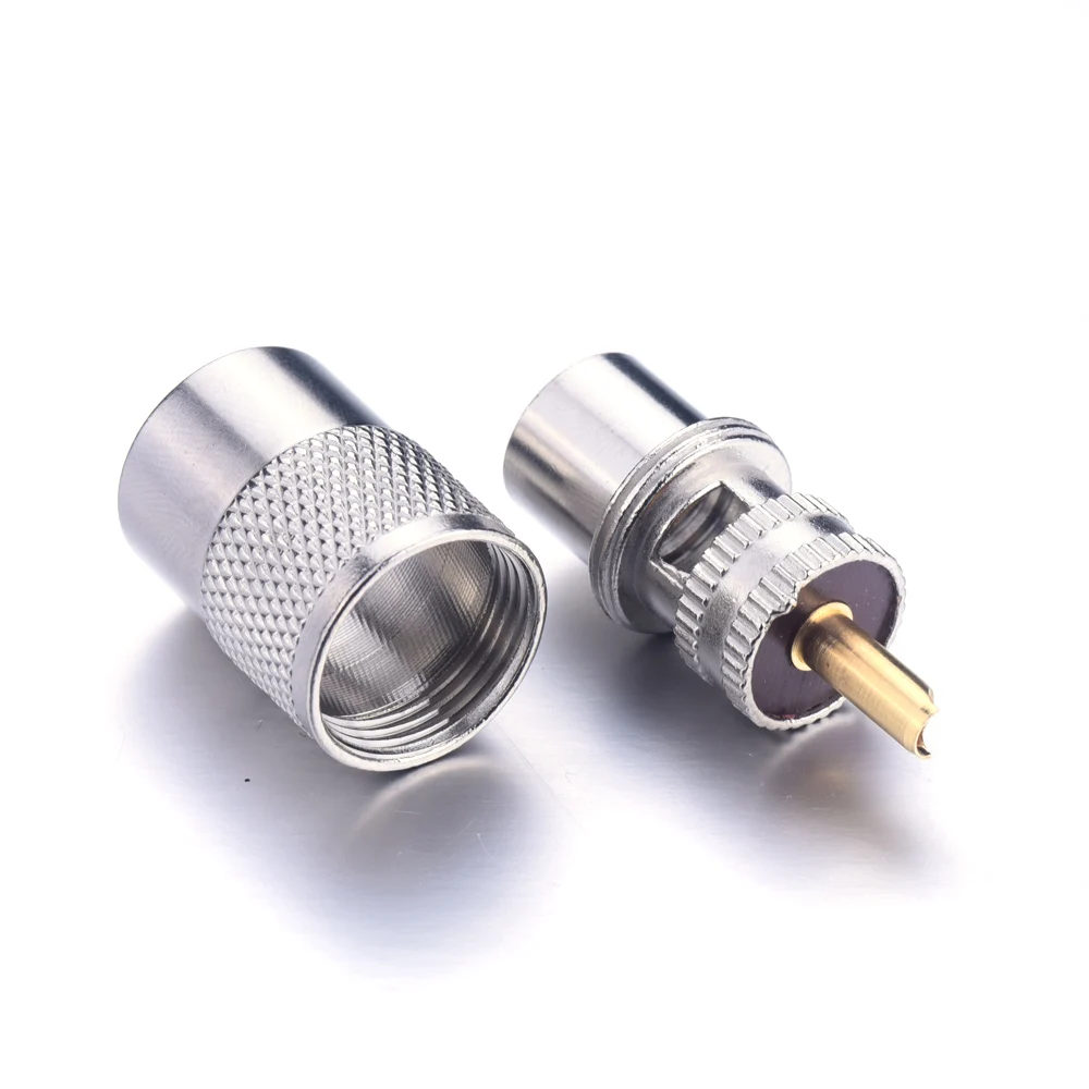 1pc New Arrival PL259 Male Plug Connector RF Coaxial Coax Adapter For