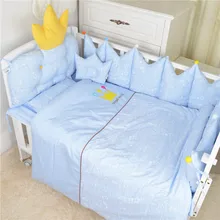 Детский хлопковый вышитый Комплект постельного белья в скандинавском стиле, четыре сезона, детские постельные принадлежности, десять комплектов, бампер для кровати