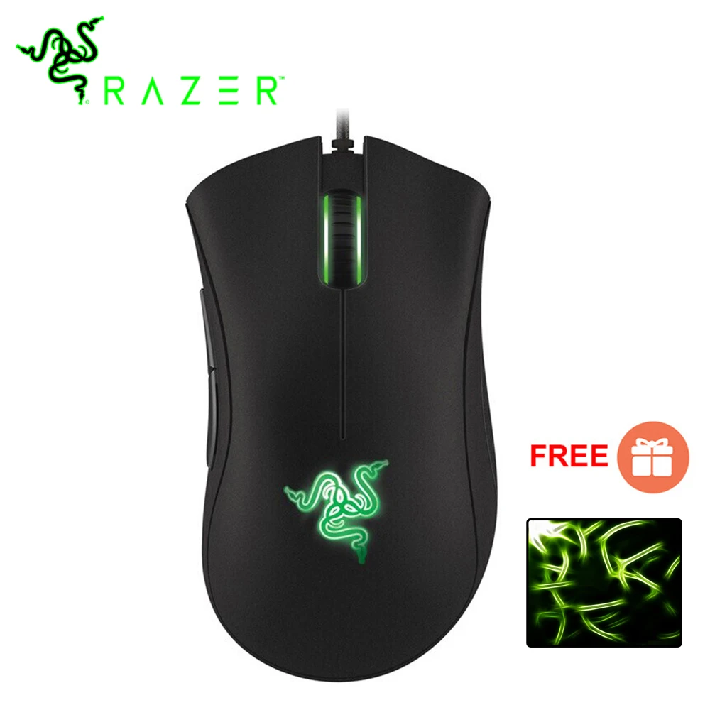 

Razer DeathAdder Expert 6400 DPI Gaming Mouse 4G Optical SensorOptical Ergonomic Wired 450 IPS eSports Mouse For Laptop PC Gamer