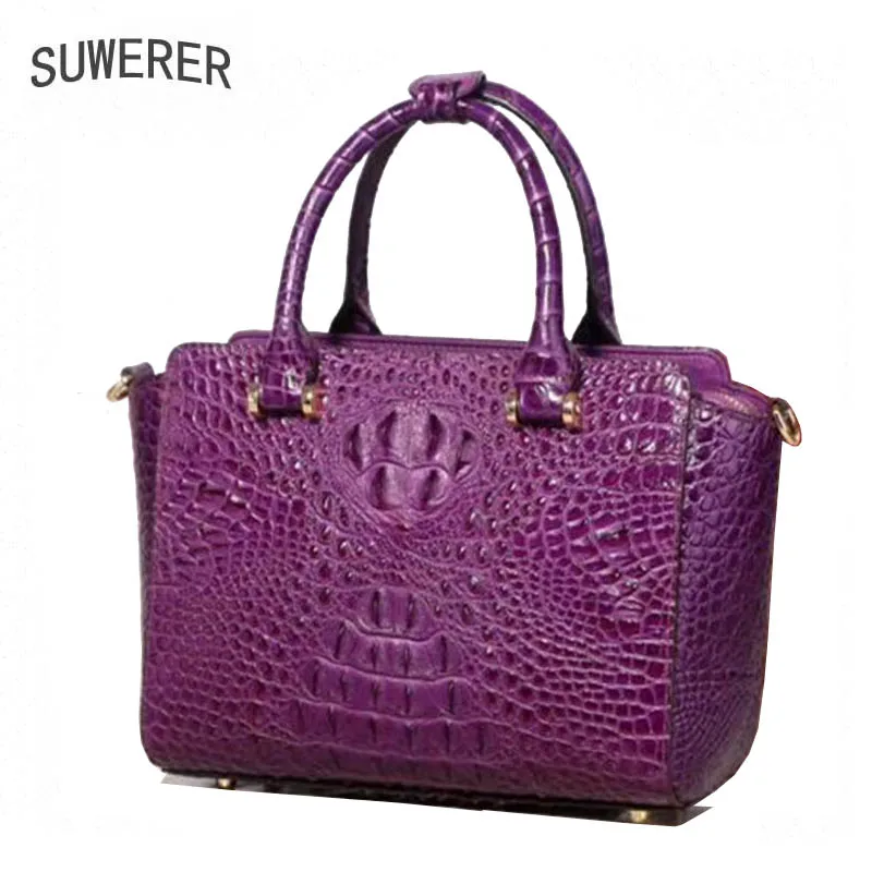 

Genuine Leather handbag 2018 new handbag Leather platinum package High-grade crocodile shoulder bag Messenger bag