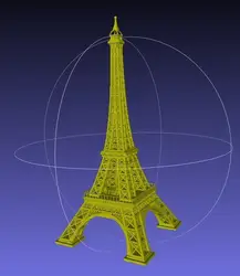3D модель для ЧПУ 3D резные фигуры скульптура машина в STL формат файла западной культуры, Эйфелева башня