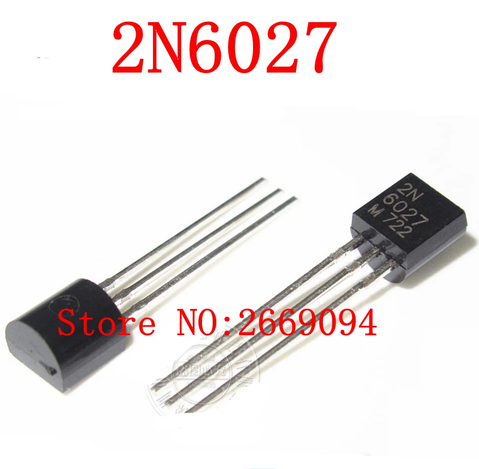 50PCS /100PCS 2N6027 TO 92 2N 6027 TO92 Transistor 150MA 40V new and ...