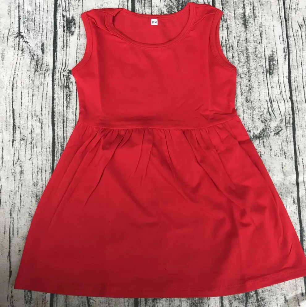 children fashion summer kids tank top dresses 95 cotton Apparel