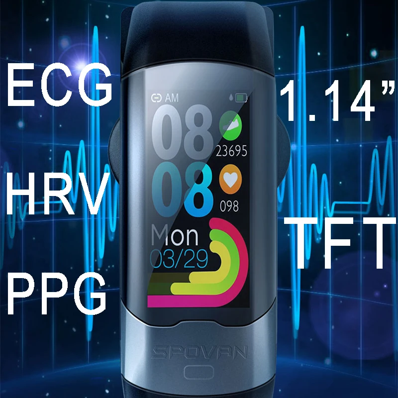 ЭКГ PPG HRV умные спортивные часы с пультом дистанционного управления смарт-браслет Smartband водонепроницаемый Браслет Smartwatch пульсометр pk z03 n58 h9