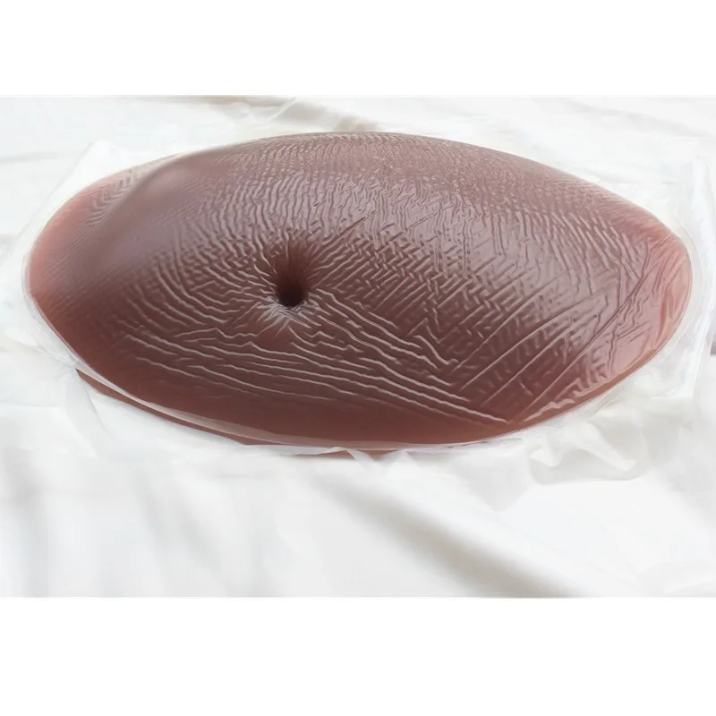 

1500g/piece 5 Months Brown Color Adhesive Silicone Pregnant Belly False Pregnant Tummy Fake One Piece Bump