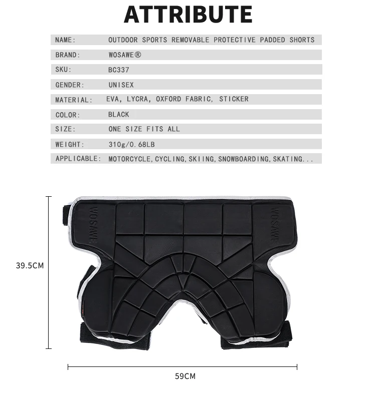 Wolfbike шорты для сноубординга спортивные лыжи хип защитная накладка для мотокросса внедорожный велосипедный и Лыжный спорт хоккей поддержка попа Защита тела
